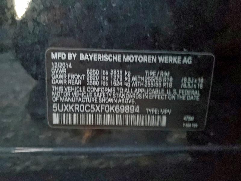 Продаж на аукціоні авто 2015 Bmw X5, vin: 5UXKR0C5XF0K69894, номер лоту: 97752615