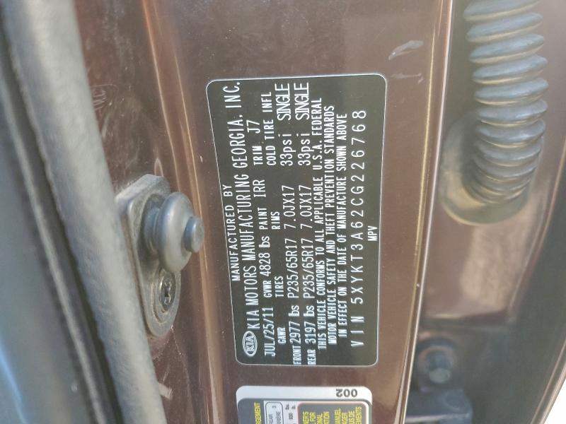 Продаж на аукціоні авто 2012 Kia Sorento, vin: 5XYKT3A62CG226768, номер лоту: 97339495