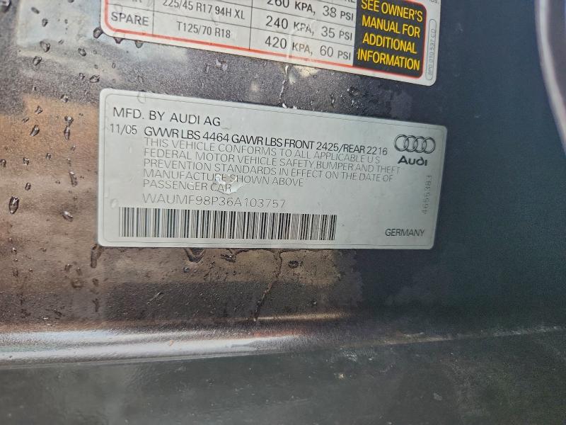 Aukcja sprzedaży 2006 Audi A3 2.0 Spo, vin: WAUMF98P36A103757, numer aukcji: 98466625