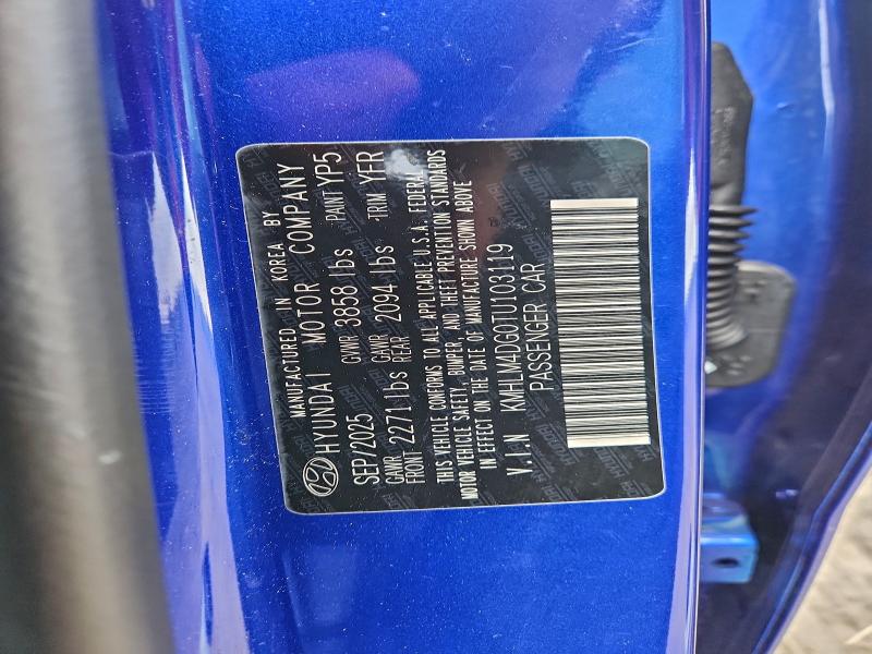 Продажа на аукционе авто 2026 Hyundai Elantra, vin: KMHLM4DG0TU103119, номер лота: 97855265