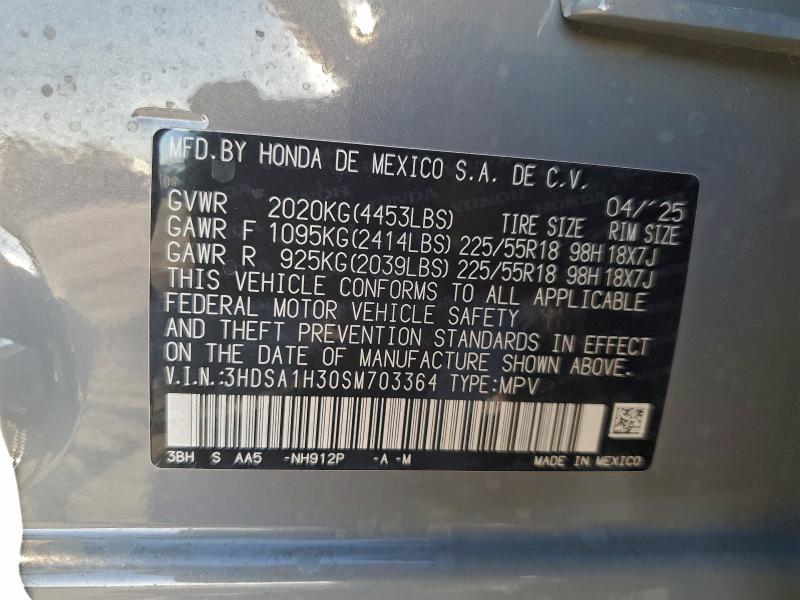 Aukcja sprzedaży 2025 Acura Adx, vin: 3HDSA1H30SM703364, numer aukcji: 96174145