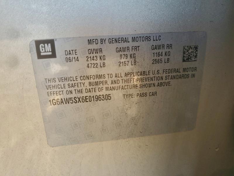 Продажа на аукционе авто 2014 Cadillac Cts, vin: 1G6AW5SX6E0196305, номер лота: 95989905