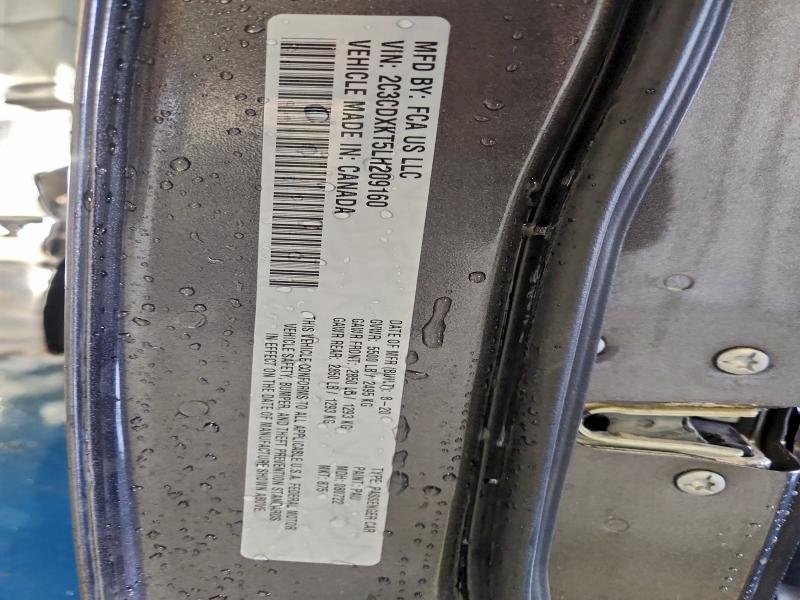 94633055 :رقم المزاد ، 2C3CDXKT5LH209160 vin ، 2020 Dodge Charger مزاد بيع