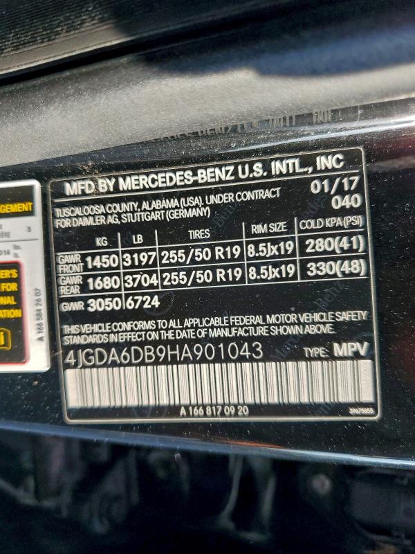 Продажа на аукционе авто 2017 Mercedes-benz Gle 550e 4, vin: 4JGDA6DB9HA901043, номер лота: 96331065