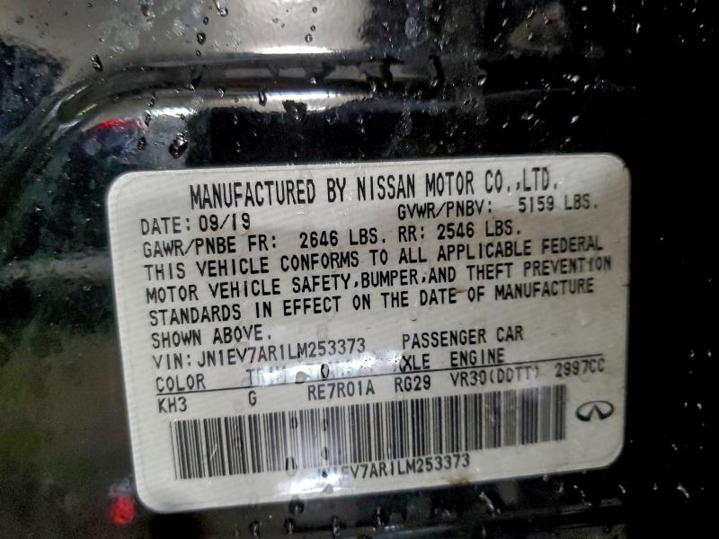 Продажа на аукционе авто 2020 Infiniti Q50 Pure, vin: JN1EV7AR1LM253373, номер лота: 97374085