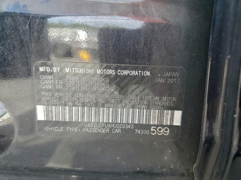 Продаж на аукціоні авто 2017 Mitsubishi Lancer, vin: JA32U2FUXHU009343, номер лоту: 96425595