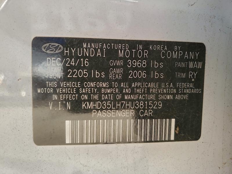 2017 Hyundai Elantra Gt მანქანა იყიდება აუქციონზე, vin: KMHD35LH7HU381529, აუქციონის ნომერი: 97357815