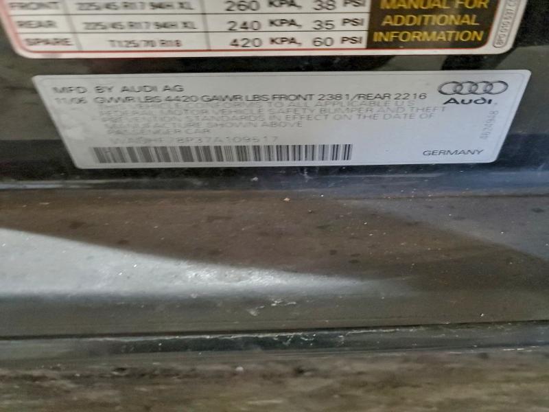 2007 Audi A3 მანქანა იყიდება აუქციონზე, vin: WAUHF78P37A109517, აუქციონის ნომერი: 91398865