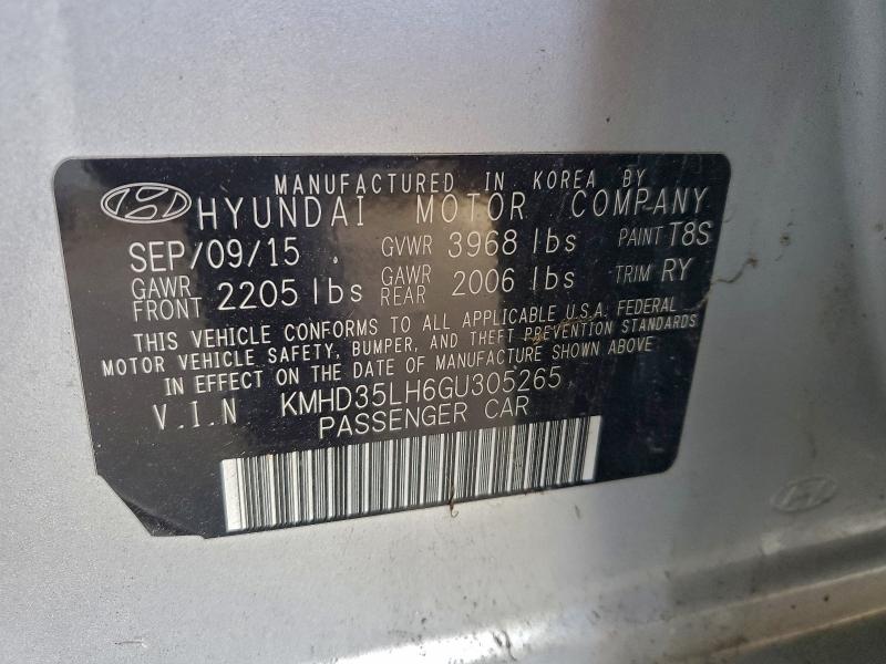 2016 Hyundai Elantra Gt მანქანა იყიდება აუქციონზე, vin: KMHD35LH6GU305265, აუქციონის ნომერი: 97373335