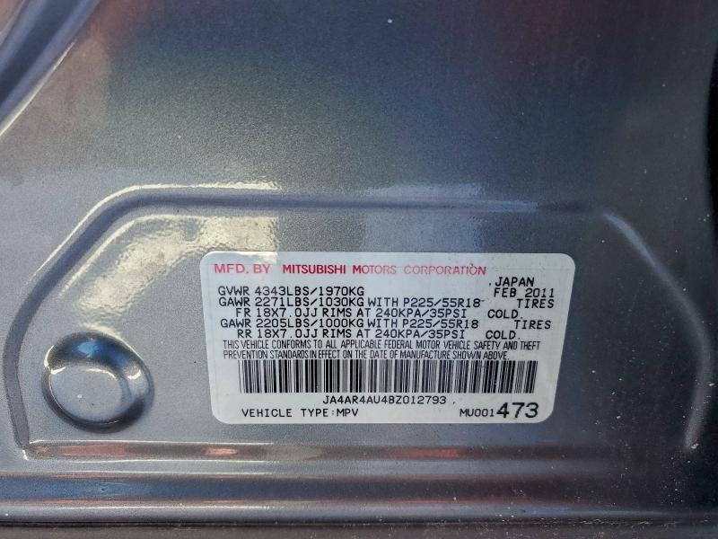 Aukcja sprzedaży 2011 Mitsubishi Outlander Sport, vin: JA4AR4AU4BZ012793, numer aukcji: 97086845