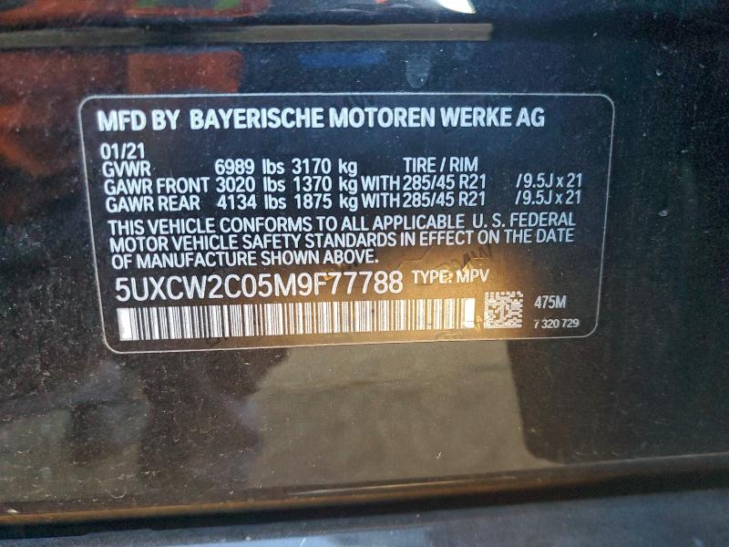 Aukcja sprzedaży 2021 Bmw X7, vin: 5UXCW2C05M9F77788, numer aukcji: 96515665