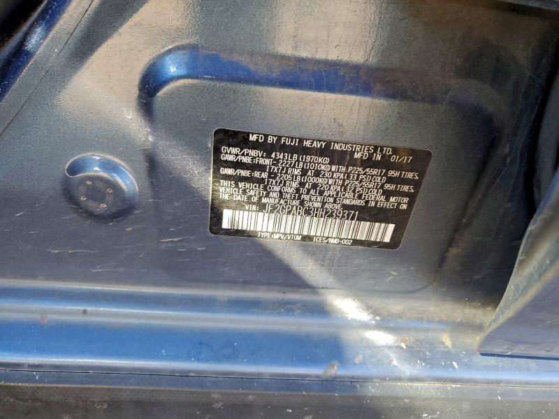 Aukcja sprzedaży 2017 Subaru Crosstrek, vin: JF2GPABC3HH239371, numer aukcji: 97759195