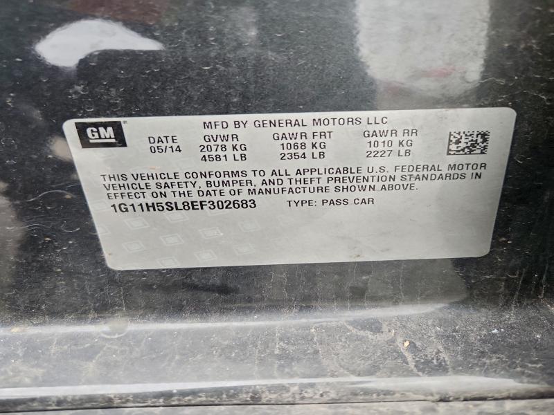 98268905 :رقم المزاد ، 1G11H5SL8EF302683 vin ، 2014 Chevrolet Malibu Ltz مزاد بيع