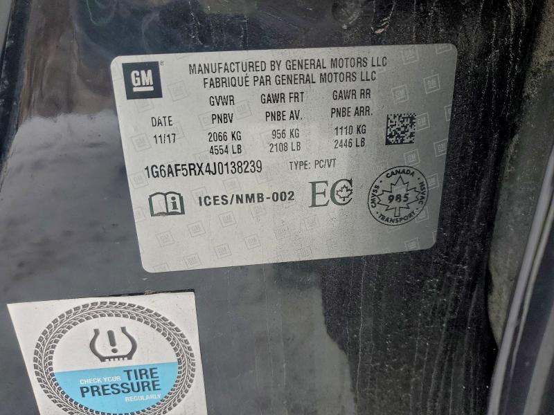Aukcja sprzedaży 2018 Cadillac Ats, vin: 1G6AF5RX4J0138239, numer aukcji: 92871485