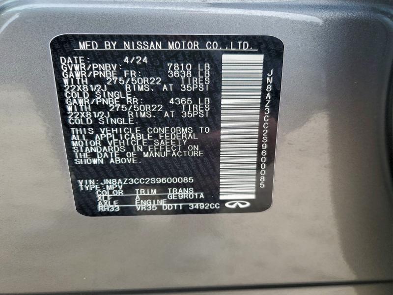 Продажа на аукционе авто 2025 Infiniti Qx80 Autog, vin: JN8AZ3CC2S9600085, номер лота: 97417325