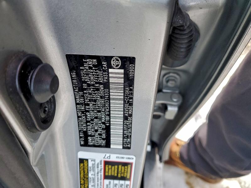Продажа на аукционе авто 2017 Toyota Camry, vin: 4T1BF1FK5HU314930, номер лота: 96463725
