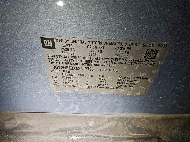 Продажа на аукционе авто 2014 Cadillac Srx Luxury, vin: 3GYFNEE3XES517795, номер лота: 94489195