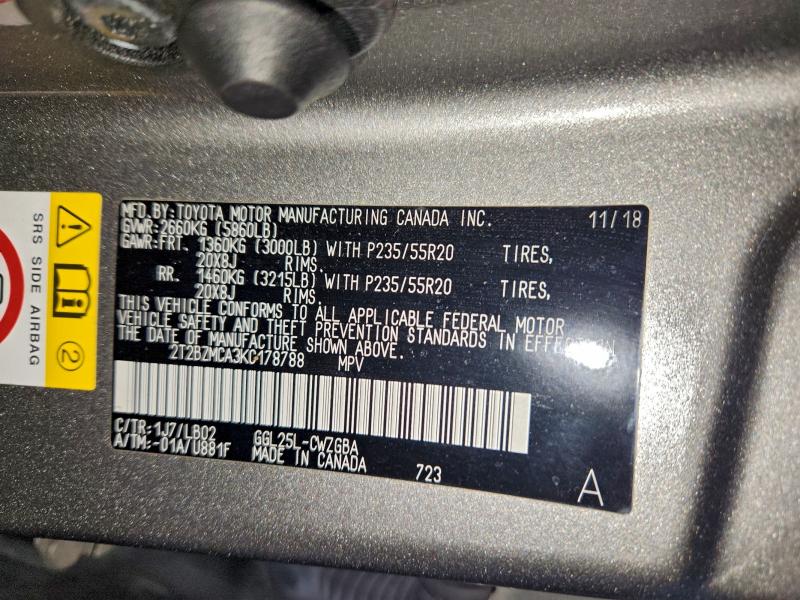 Продаж на аукціоні авто 2019 Lexus Rx, vin: 2T2BZMCA3KC178788, номер лоту: 96393305