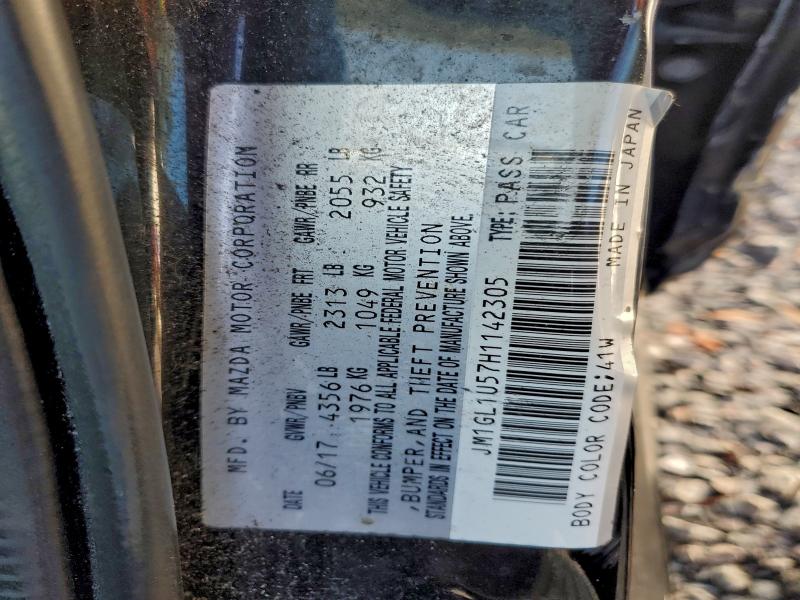 Продаж на аукціоні авто 2017 Mazda 6, vin: JM1GL1U57H1142305, номер лоту: 96752395
