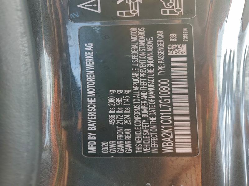 2020 Bmw 230xi მანქანა იყიდება აუქციონზე, vin: WBA2K1C01L7G10800, აუქციონის ნომერი: 95444665