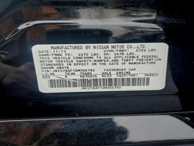 Aukcja sprzedaży 2013 Infiniti G37, vin: JN1CV6AP1DM304792, numer aukcji: 97863095