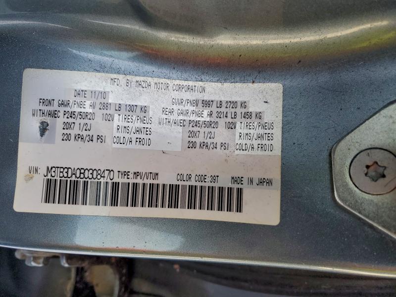 Продаж на аукціоні авто 2011 Mazda Cx-9, vin: JM3TB3DA0B0308470, номер лоту: 96980845