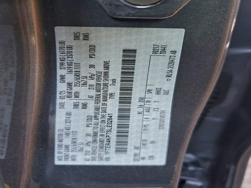 Aukcja sprzedaży 2025 Ford Ranger Lar, vin: 1FTER4KP7SLE02841, numer aukcji: 96258395