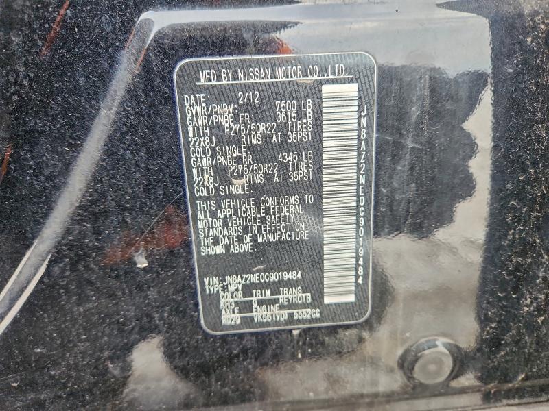 Продажа на аукционе авто 2012 Infiniti Qx56, vin: JN8AZ2NE0C9019484, номер лота: 91101065