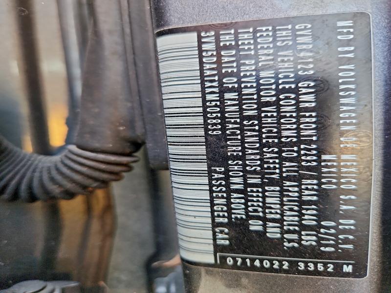 Продажа на аукционе авто 2019 Volkswagen Beetle, vin: 3VW5DAATXKM505839, номер лота: 94783555