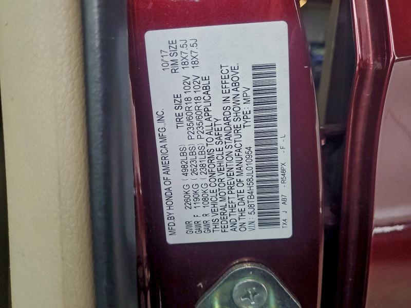 Aukcja sprzedaży 2018 Acura Rdx Techno, vin: 5J8TB4H58JL010954, numer aukcji: 95779135