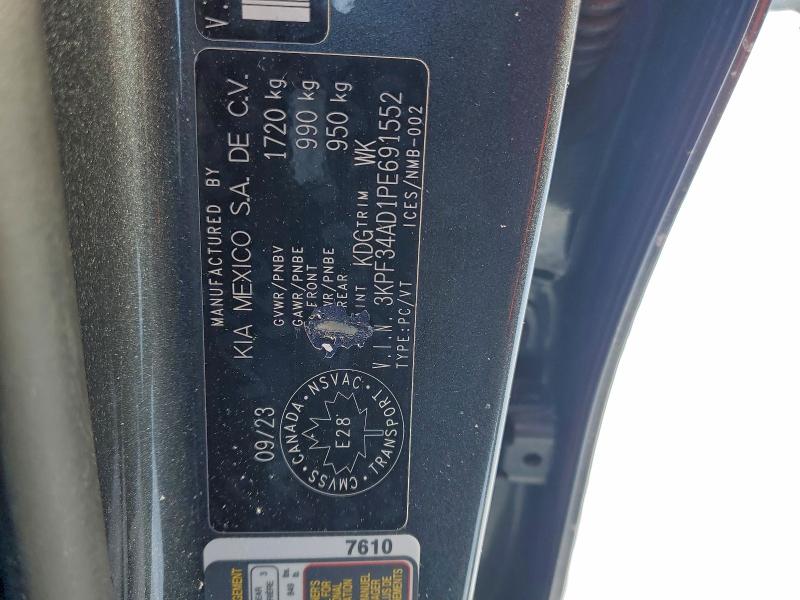 Aukcja sprzedaży 2023 Kia Forte Ex, vin: 3KPF34AD1PE691552, numer aukcji: 93939345
