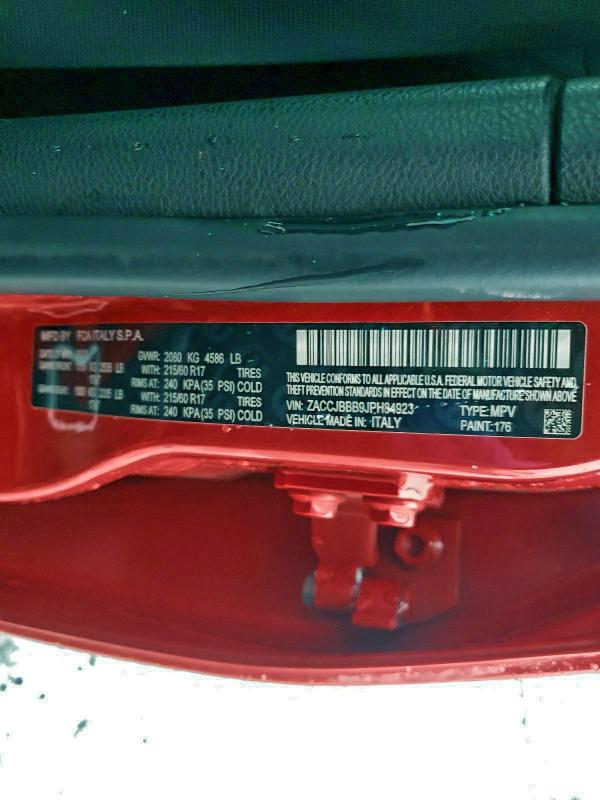 Продажа на аукционе авто 2018 Jeep Renegade, vin: ZACCJBBB9JPH84923, номер лота: 94955415