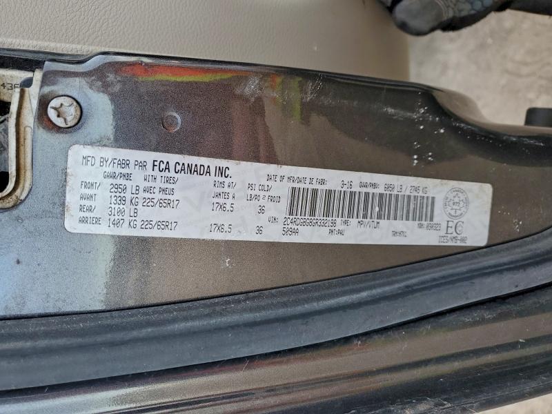 Продаж на аукціоні авто 2016 Dodge Grand Caravan, vin: 2C4RDGBG8GR332198, номер лоту: 96726185