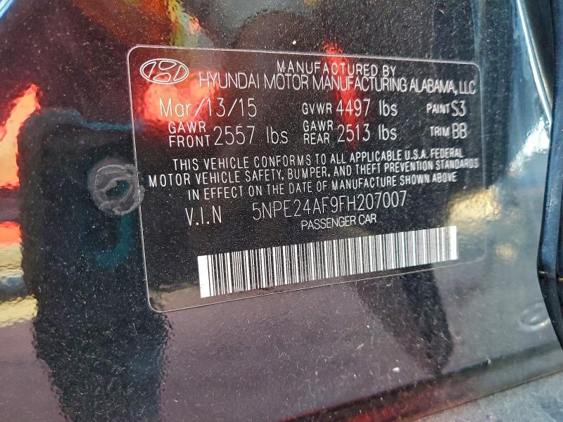 Продаж на аукціоні авто 2015 Hyundai Sonata Se, vin: 5NPE24AF9FH207007, номер лоту: 96620715