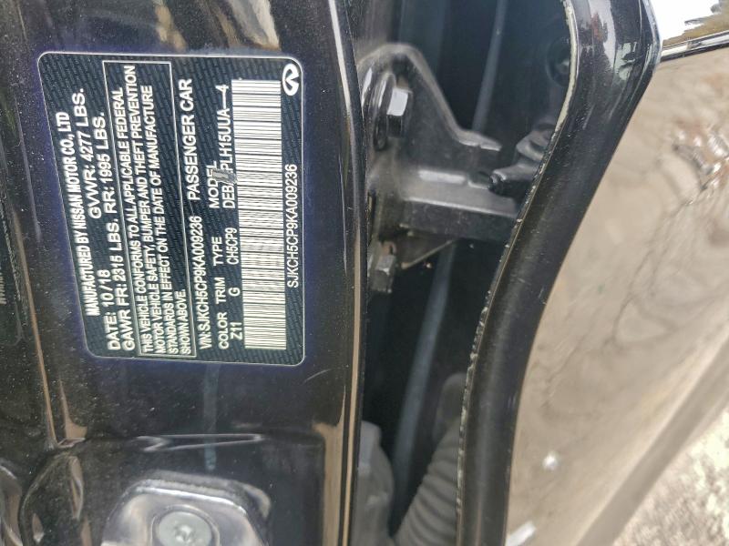 96562125 :رقم المزاد ، SJKCH5CP9KA009236 vin ، 2019 Infiniti Qx30 Pure مزاد بيع