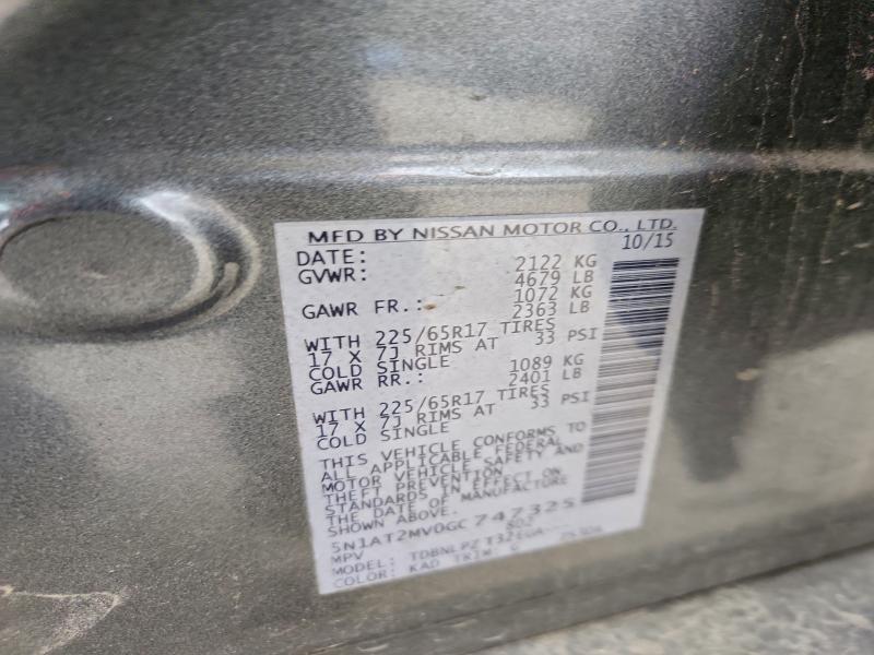 Aukcja sprzedaży 2016 Nissan Rogue, vin: 5N1AT2MV0GC747325, numer aukcji: 96640865