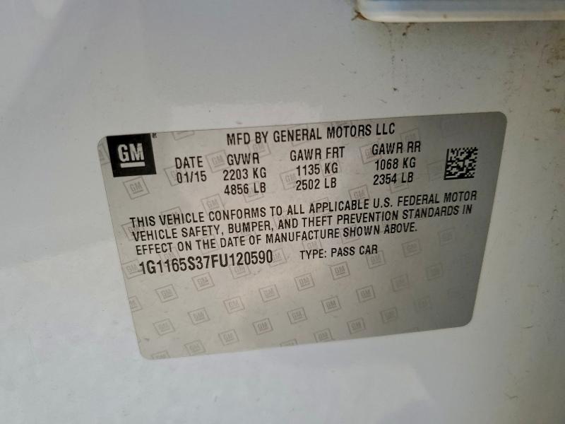 Aukcja sprzedaży 2015 Chevrolet Impala Ltz, vin: 1G1165S37FU120590, numer aukcji: 96354005