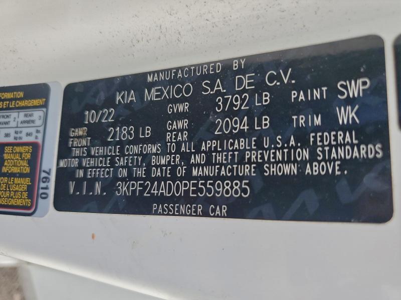 Aukcja sprzedaży 2023 Kia Forte, vin: 3KPF24AD0PE559885, numer aukcji: 96950455