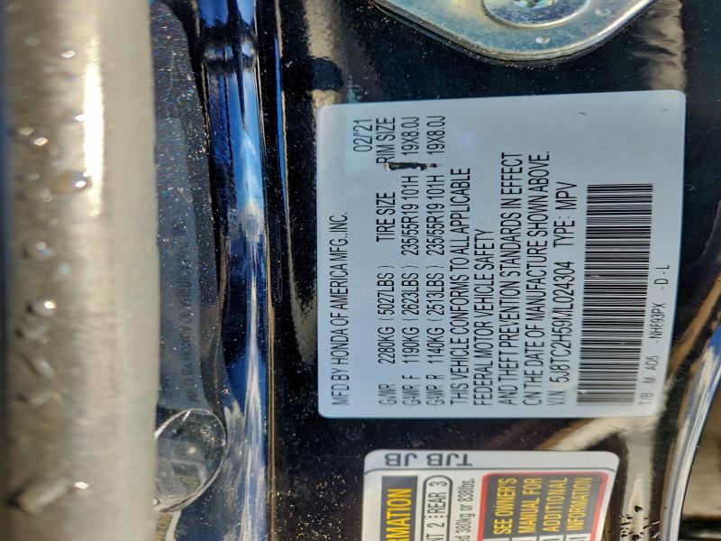 96571315 :رقم المزاد ، 5J8TC2H59ML024304 vin ، 2021 Acura Rdx مزاد بيع