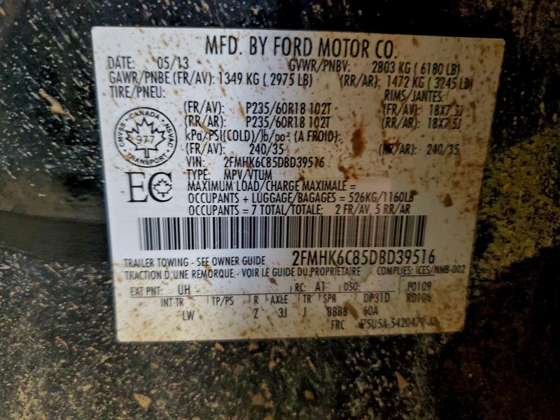 Продаж на аукціоні авто 2013 Ford Flex Sel, vin: 2FMHK6C85DBD39516, номер лоту: 94486975