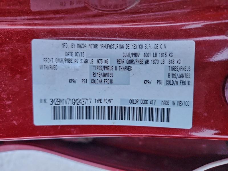 Продаж на аукціоні авто 2016 Mazda 3, vin: 3MZBM1V71GM243717, номер лоту: 96566665