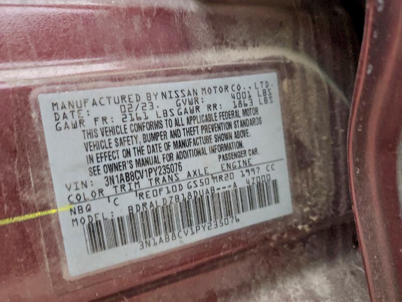 Aukcja sprzedaży 2023 Nissan Sentra, vin: 3N1AB8CV1PY235076, numer aukcji: 97362675