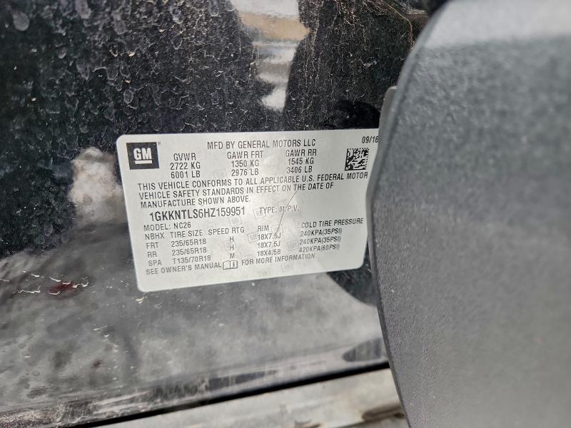 2017 Gmc Acadia მანქანა იყიდება აუქციონზე, vin: 1GKKNTLS6HZ159951, აუქციონის ნომერი: 94729865