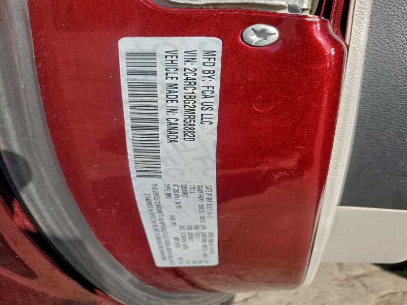 Aukcja sprzedaży 2021 Chrysler Pacifica, vin: 2C4RC1BG2MR588820, numer aukcji: 96752535