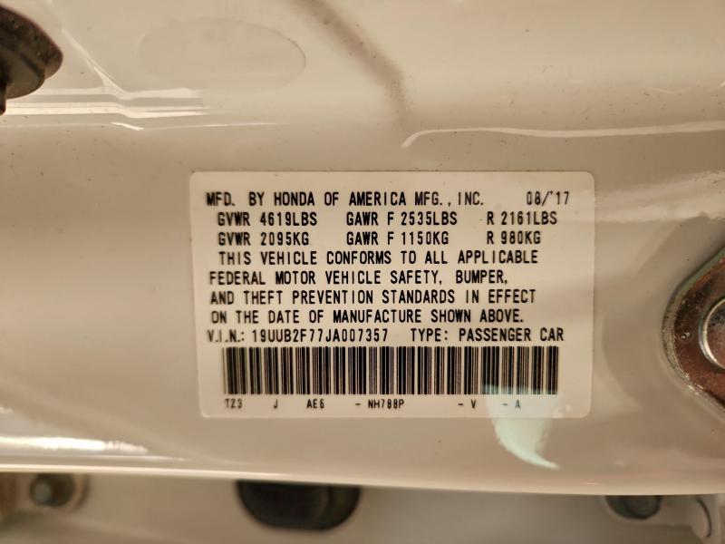 Aukcja sprzedaży 2018 Acura Tlx, vin: 19UUB2F77JA007357, numer aukcji: 94648305