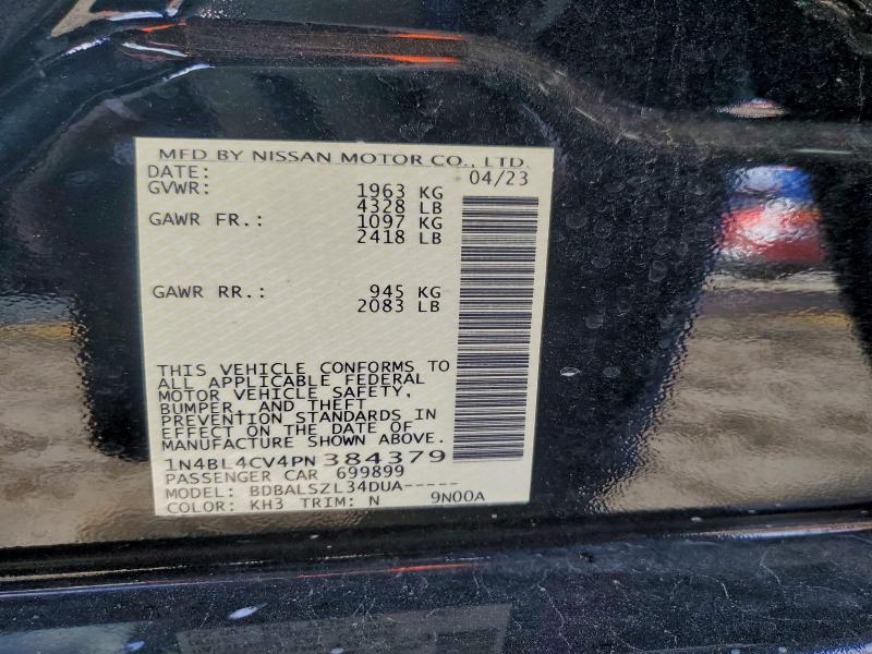 Aukcja sprzedaży 2023 Nissan Altima, vin: 1N4BL4CV4PN384379, numer aukcji: 97284855
