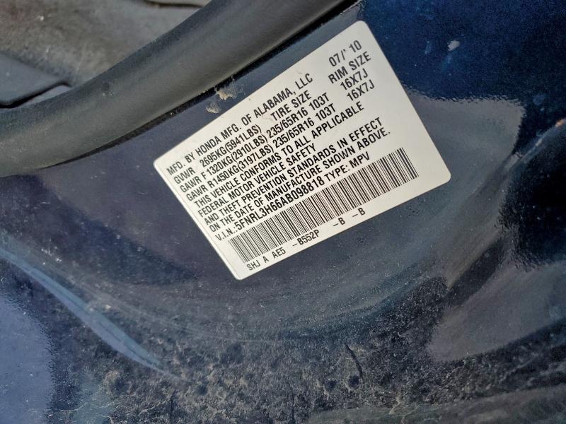 Продажа на аукционе авто 2010 Honda Odyssey Ex, vin: 5FNRL3H66AB098818, номер лота: 95105105