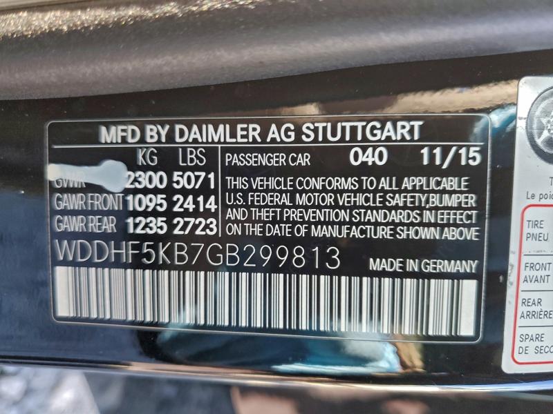 Aukcja sprzedaży 2016 Mercedes-benz E 350, vin: WDDHF5KB7GB299813, numer aukcji: 97669105