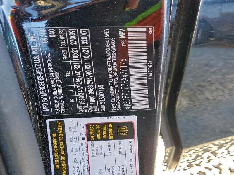 Aukcja sprzedaży 2015 Mercedes-benz Gl 550 4ma, vin: 4JGDF7DE7FA476176, numer aukcji: 99244735