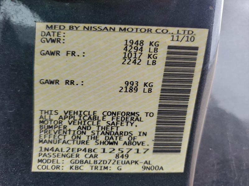 Aukcja sprzedaży 2011 Nissan Altima, vin: 1N4AL2EP4BC125717, numer aukcji: 96715475